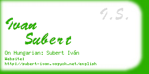ivan subert business card