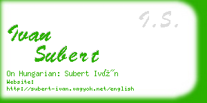 ivan subert business card